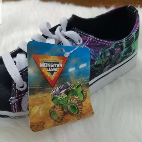Monster jam little boy lace-up canvas sneakers - Picture 8 of 8